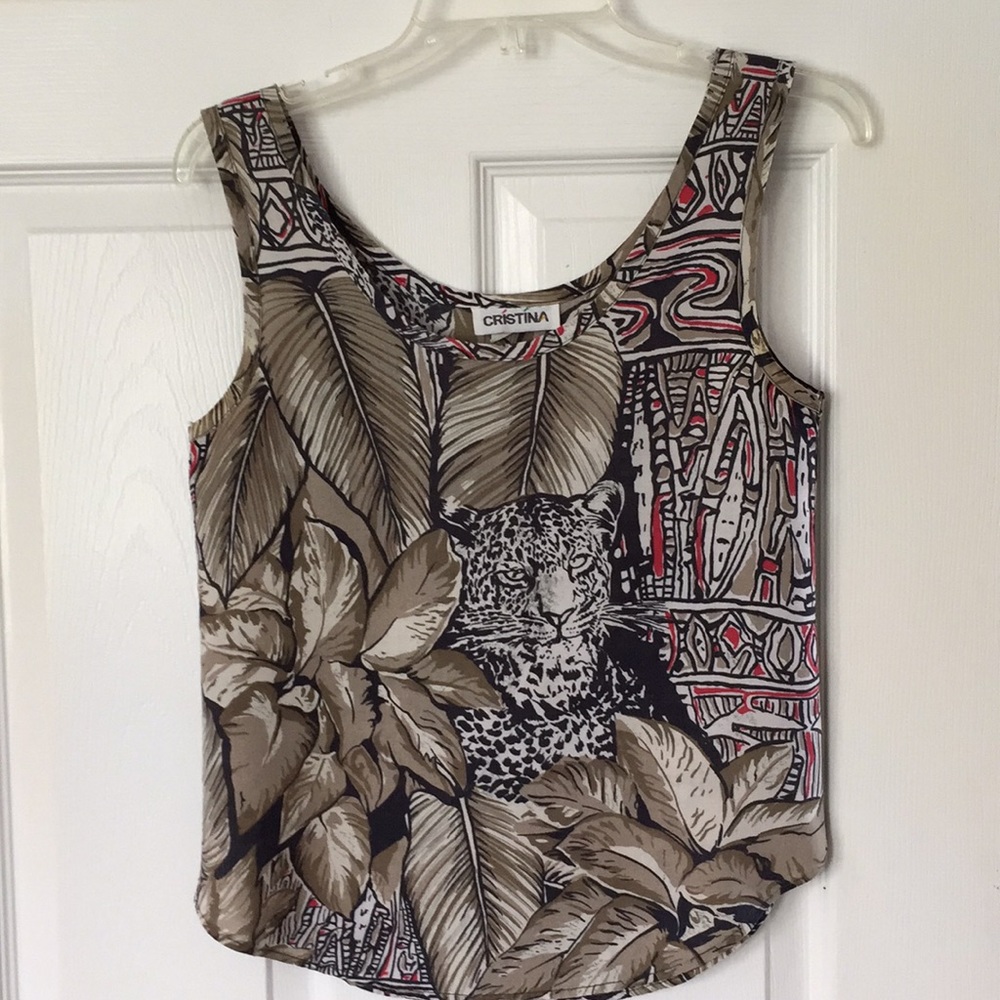 Tribal Leopard print tank top
